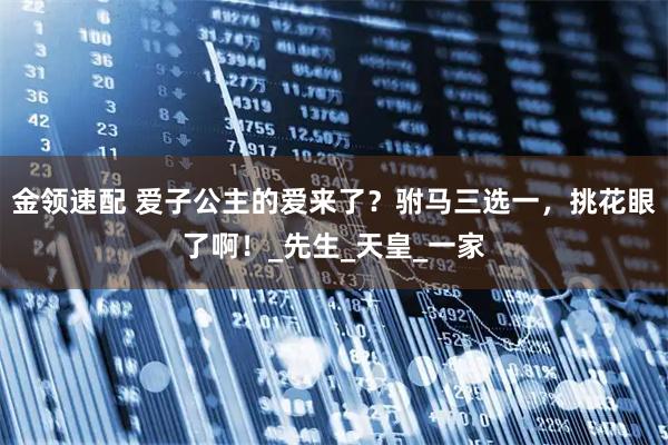 金领速配 爱子公主的爱来了？驸马三选一，挑花眼了啊！_先生_天皇_一家