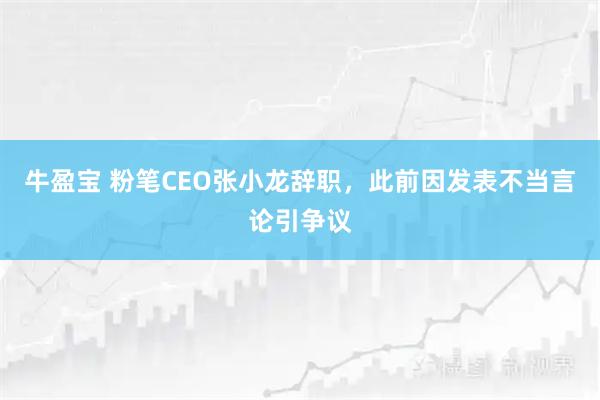 牛盈宝 粉笔CEO张小龙辞职，此前因发表不当言论引争议